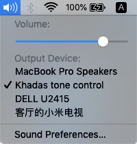 Mac OS X Sound Menu