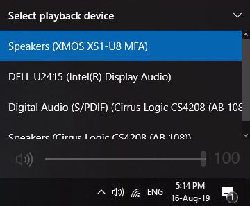 Windows 10 Select Playback Device